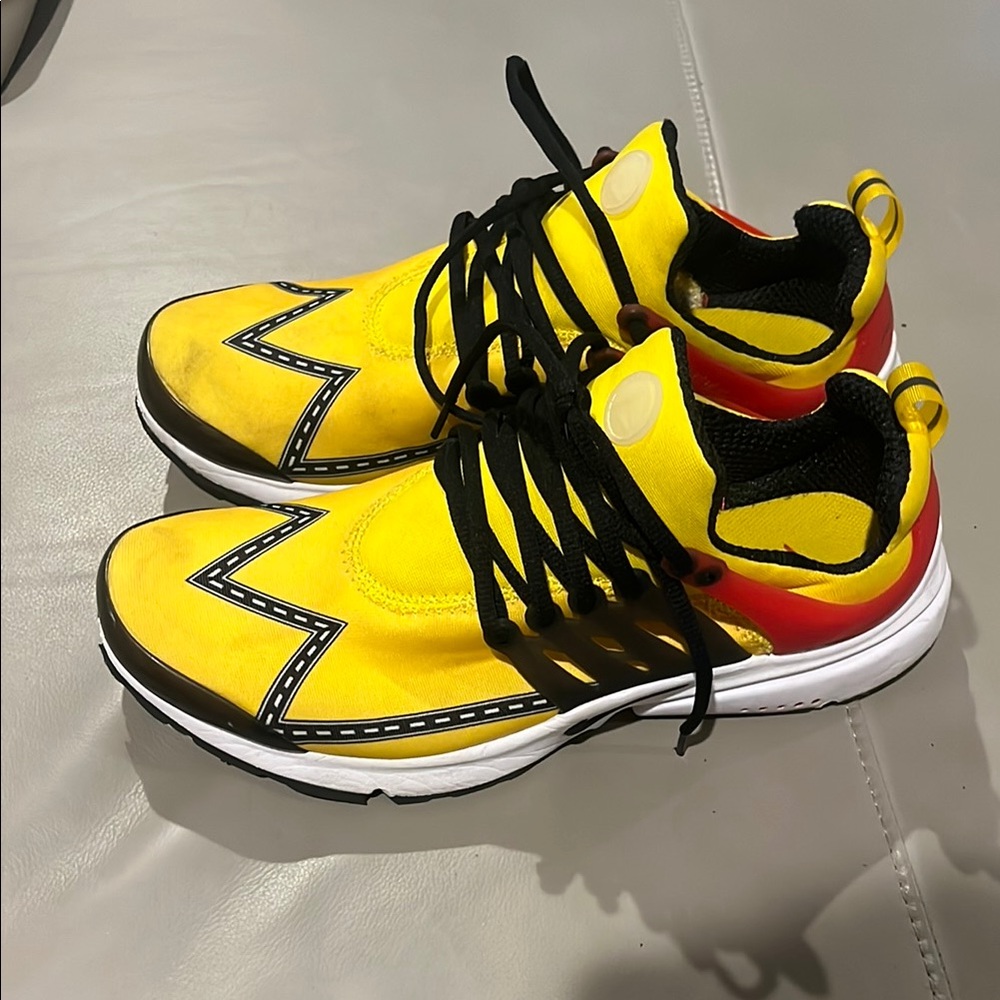 Yellow and Black Athletic Sneakers